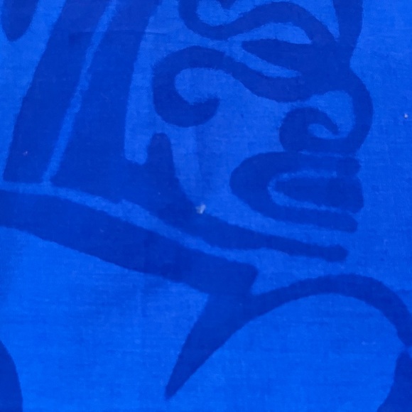 Blue Polynesian/Patterned Pareu. NWOT. - Picture 4 of 9